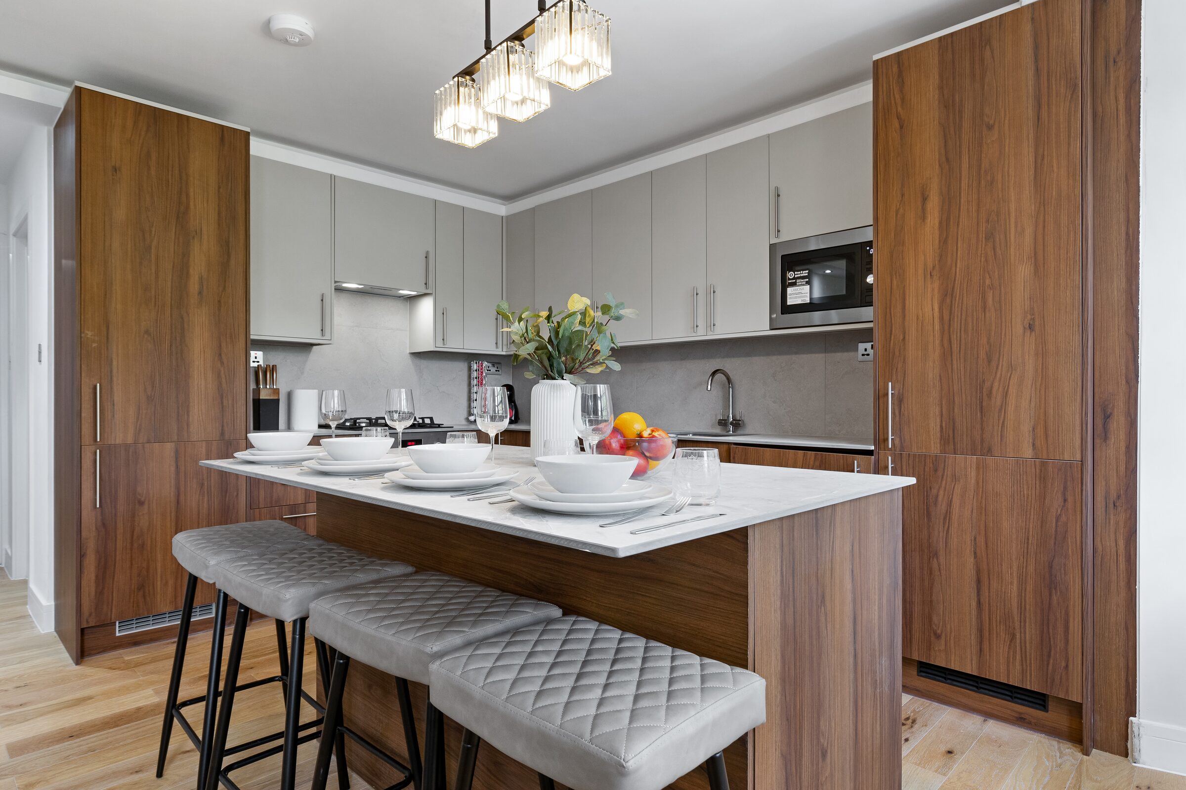 Kitchen counter and dining table
