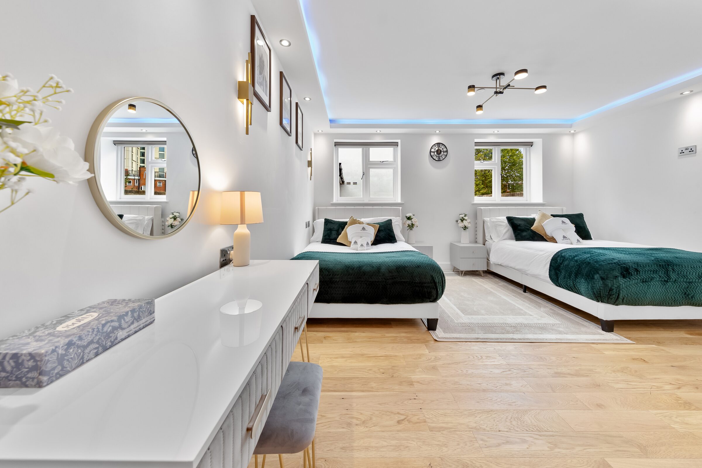 Bedroom — wide view