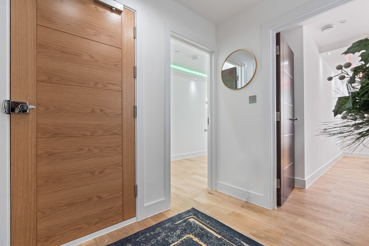 Front door and hallway